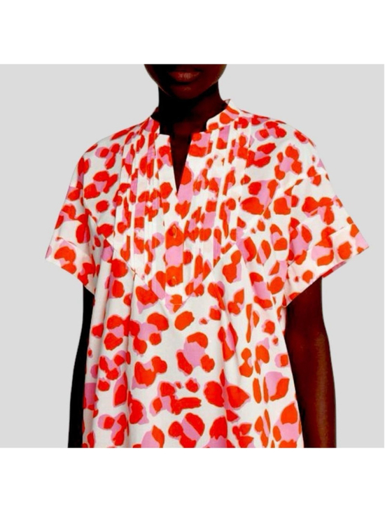 diane-von-furstenberg Tops - Diane Von Furstenberg Fiona Poplin Top S Short Sleeve Cottage Y2K indie